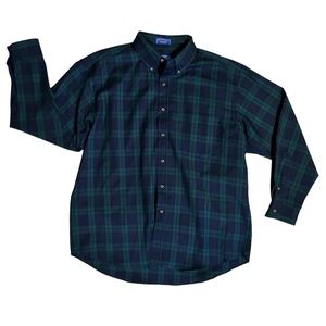 Sir Pendleton Men's XLarge Authentic Black Watch Tartan Plaid Wool Shirt Green